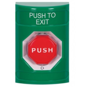 STI SS2104PX-EN Stopper Station – Green – Momentary – Push To Exit Label
